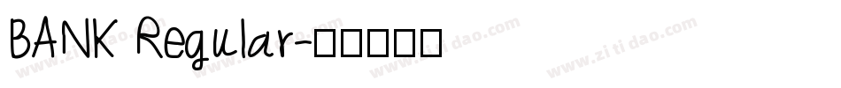 BANK Regular字体转换